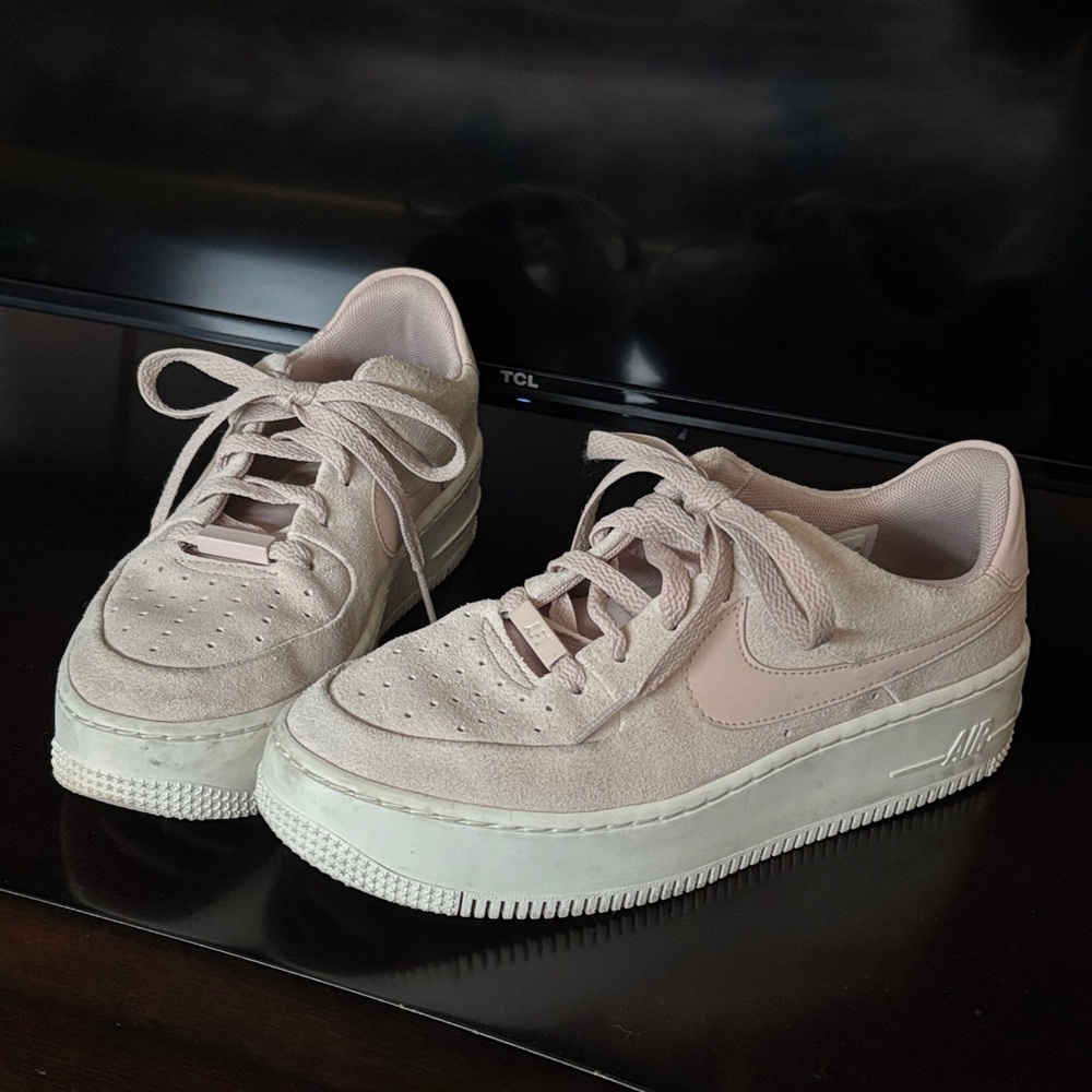 Nike Women's Platform Suede Sneakers - Blush Pink